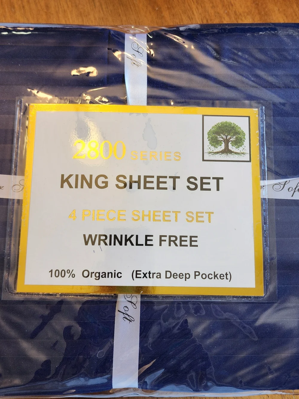 2800 Series King Sheet Set - Navy Blue Wrinkle-Free. Super Soft!! I Kept 2 Love!